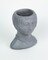 Roaring 20's Flapper Lady Gray Concrete Head Mini Planter 6 Inches Tall